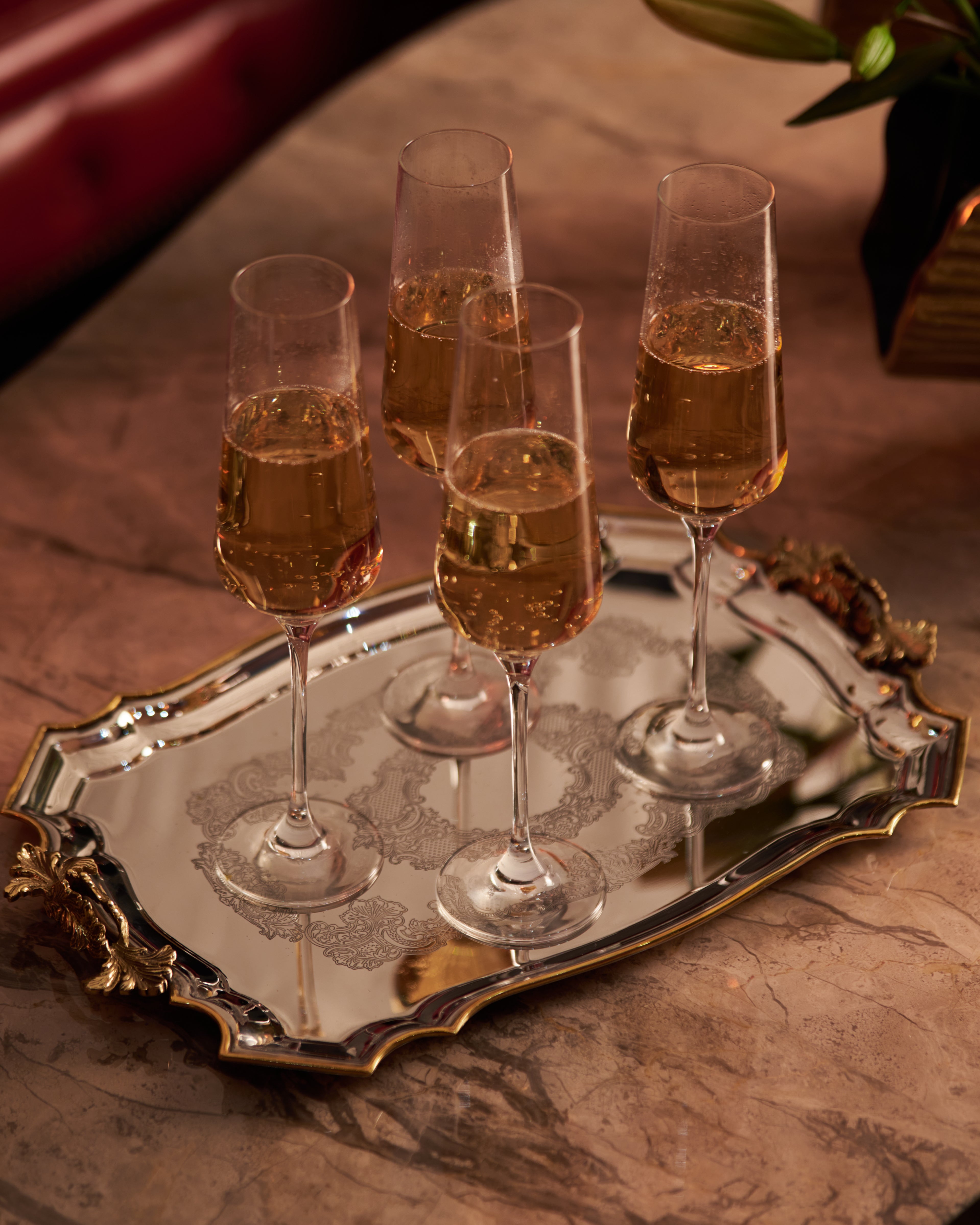 Elegante Brass Tray