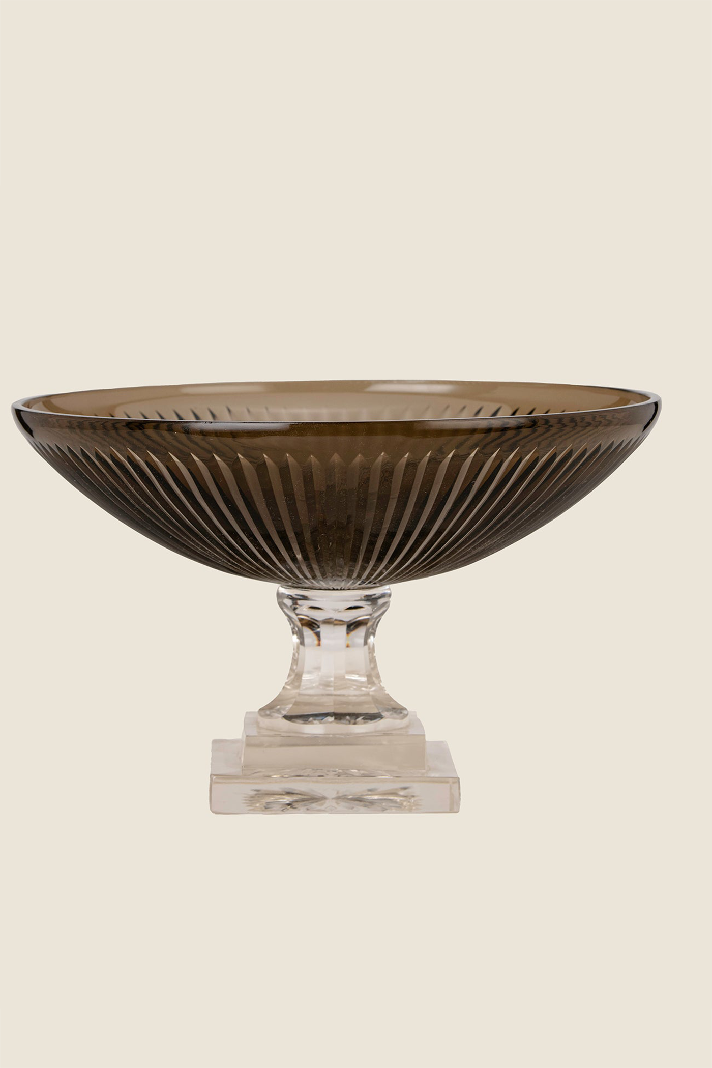 Smokey Quartz glass bowl (large)