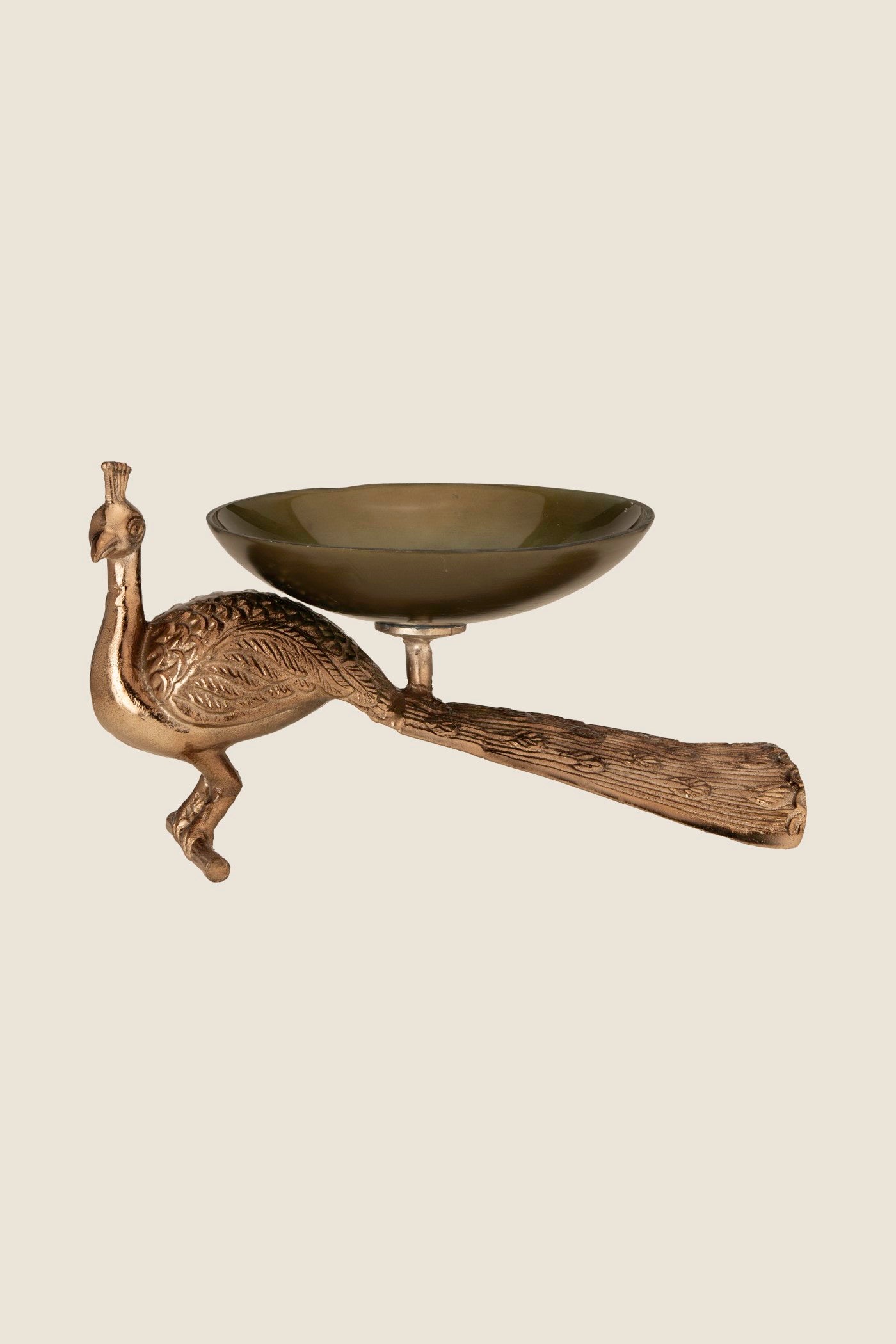 Aurum peafowl decor with bowl