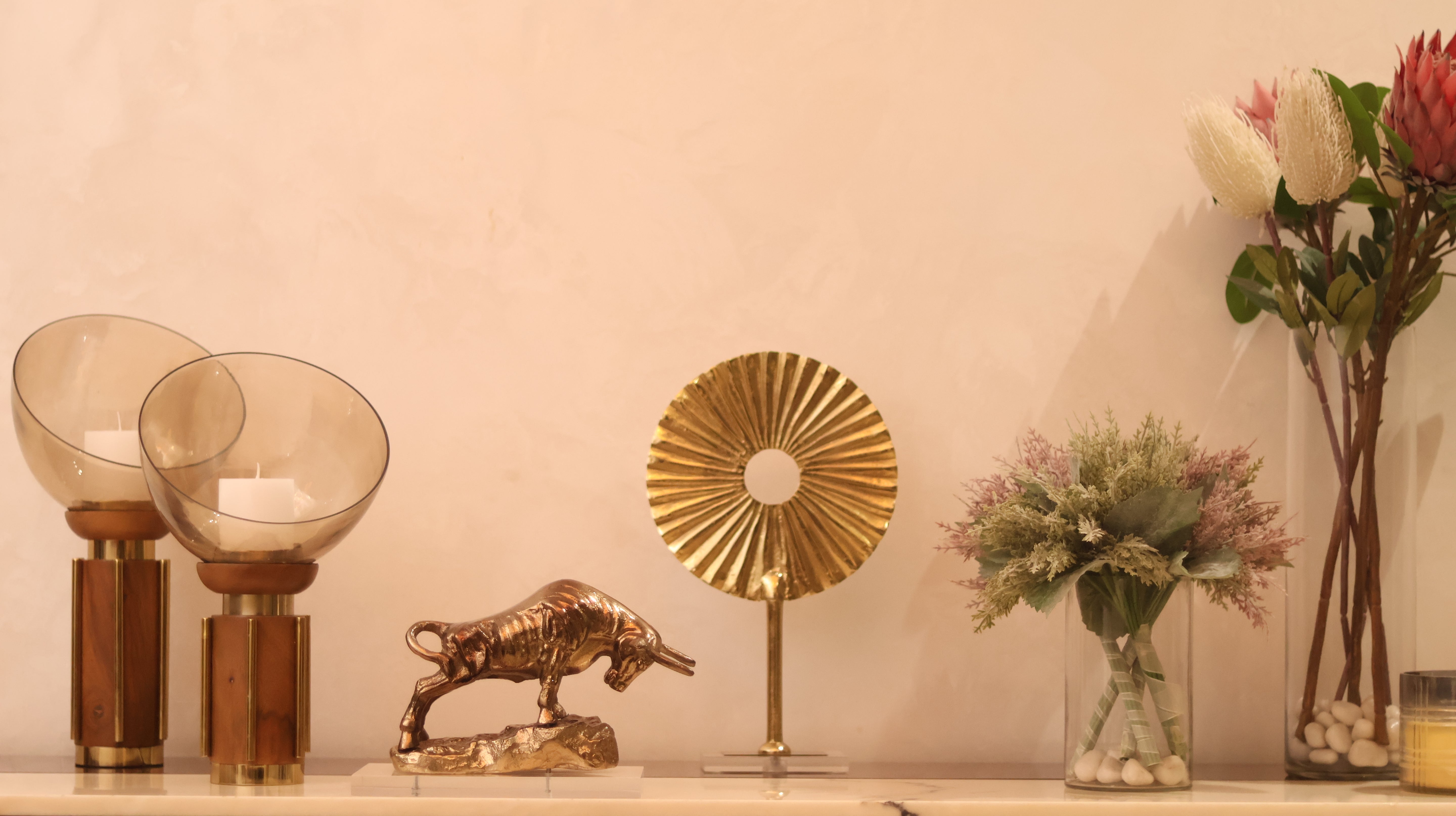 Glass beam candle stand ( Small )