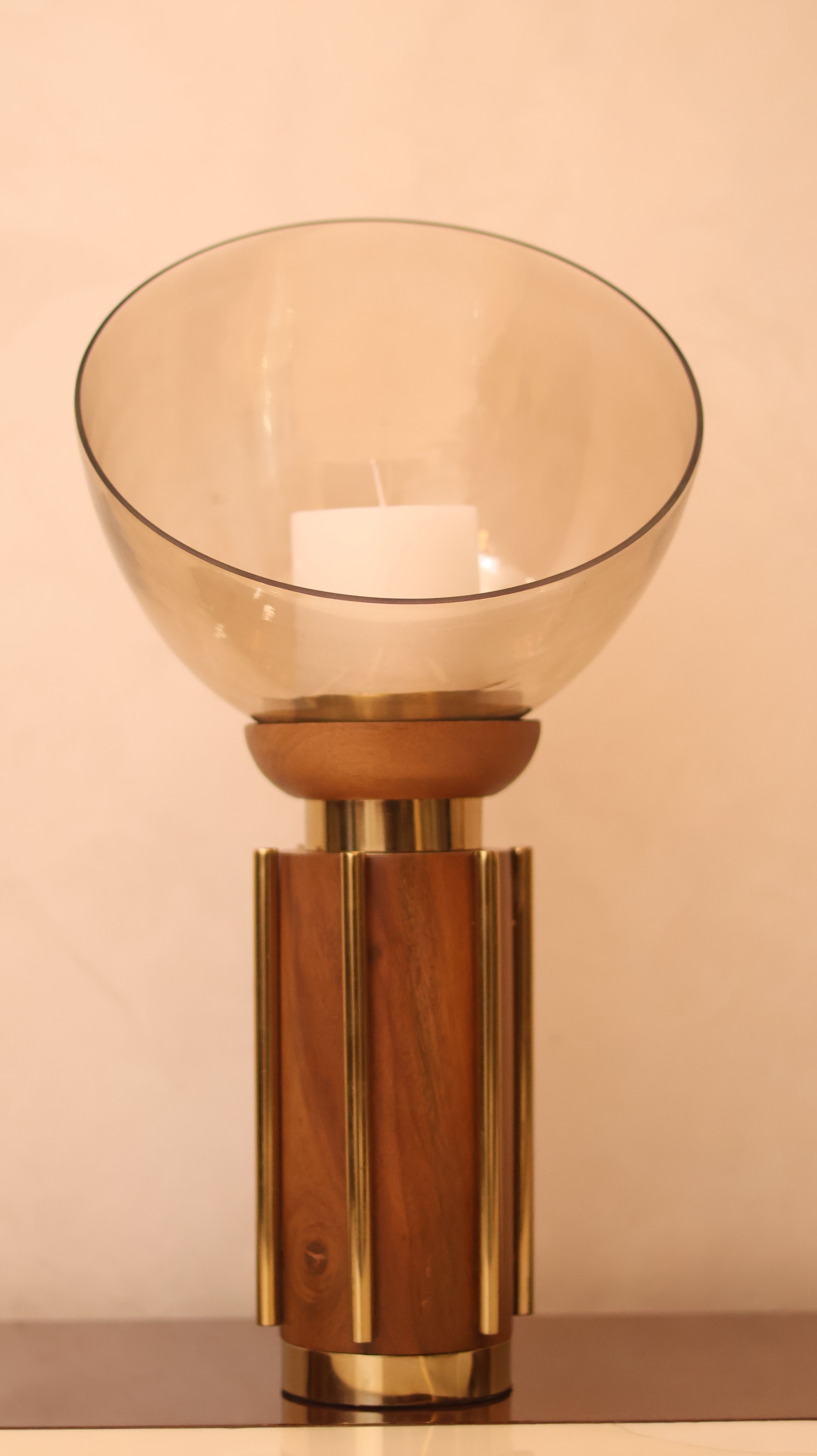 Glass beam candle stand ( Medium )