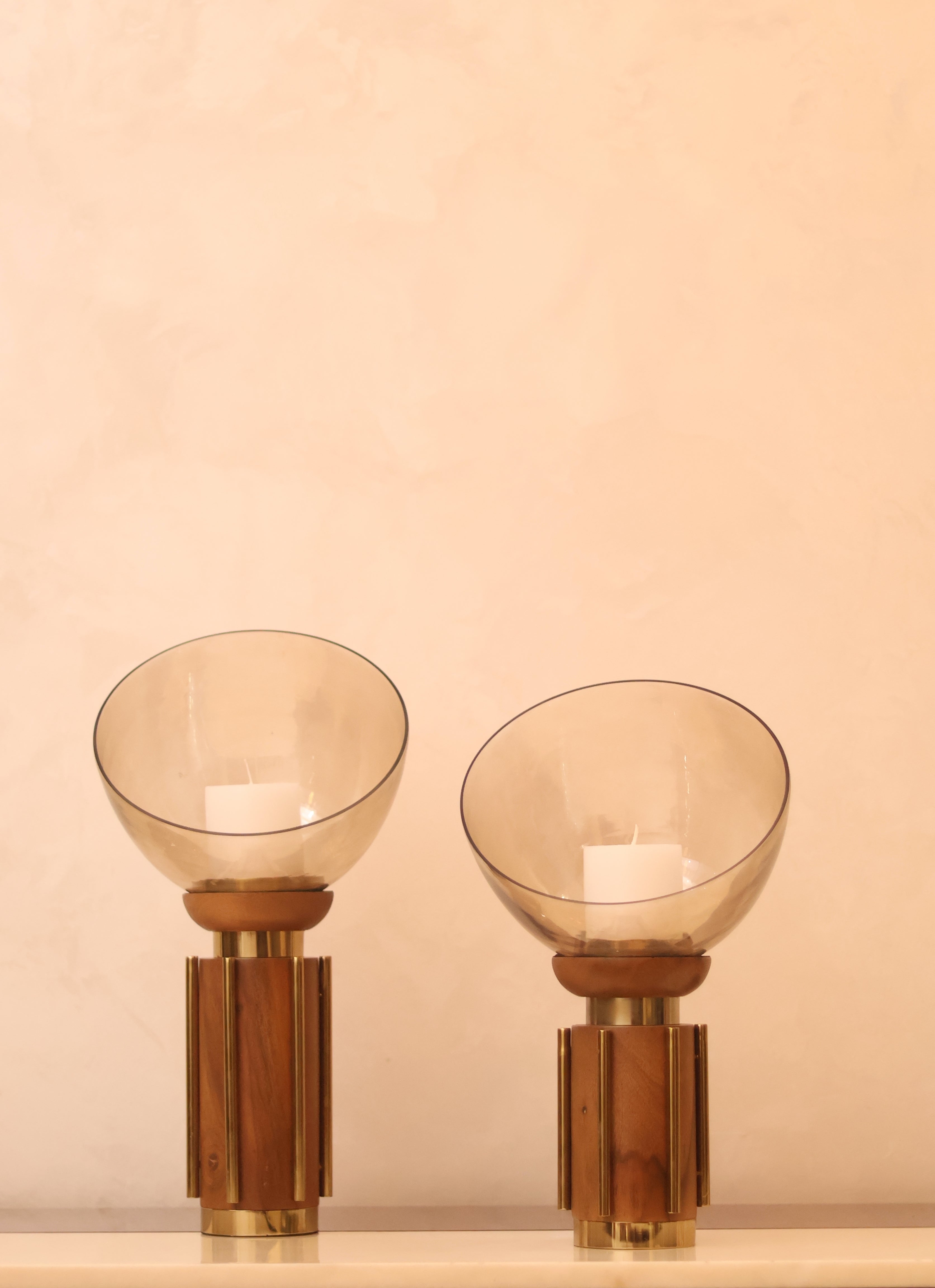 Glass beam candle stand ( Small )