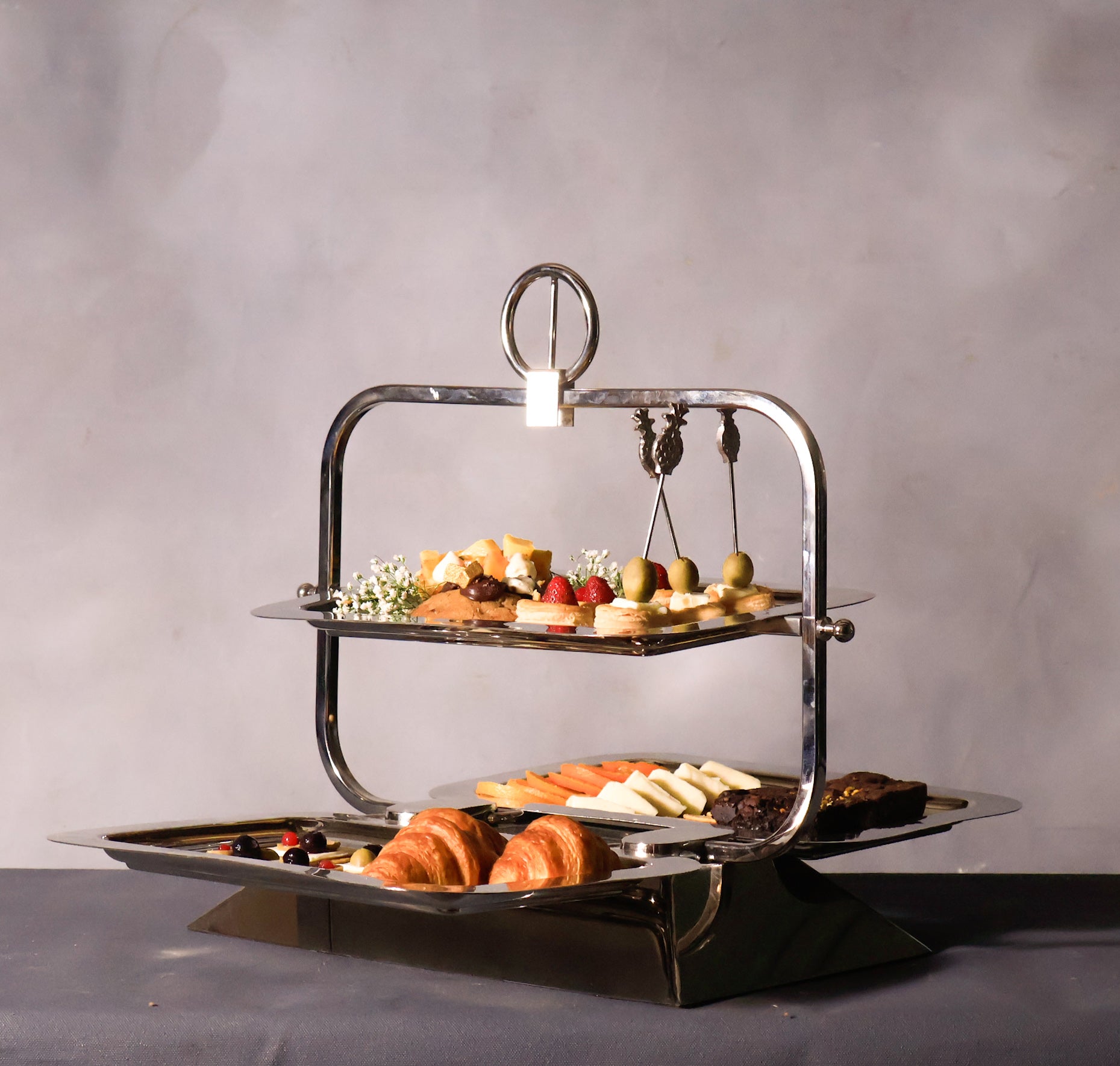 Foldable Three - tier server stand