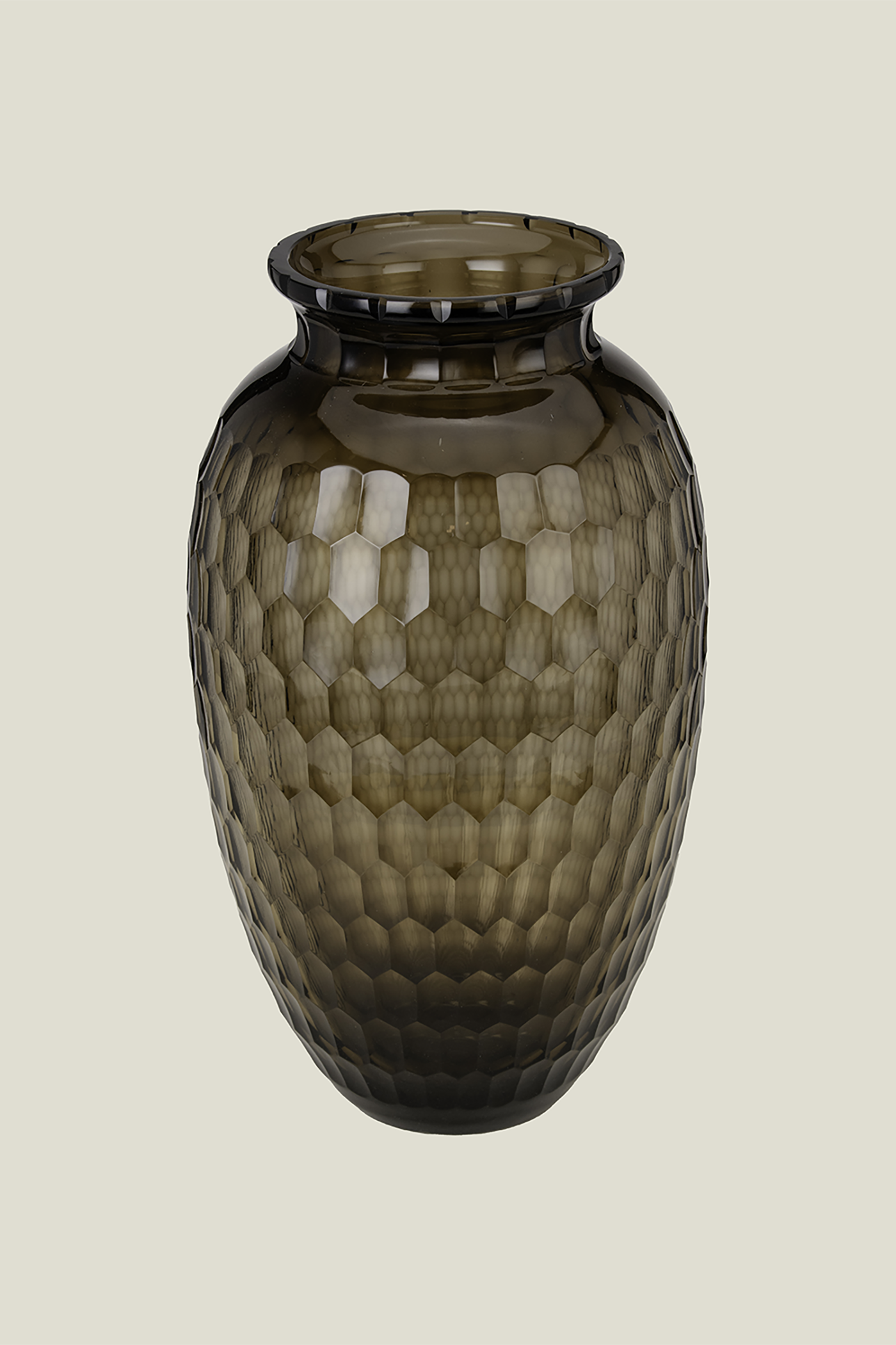 Smokey Quartz cutwork vase