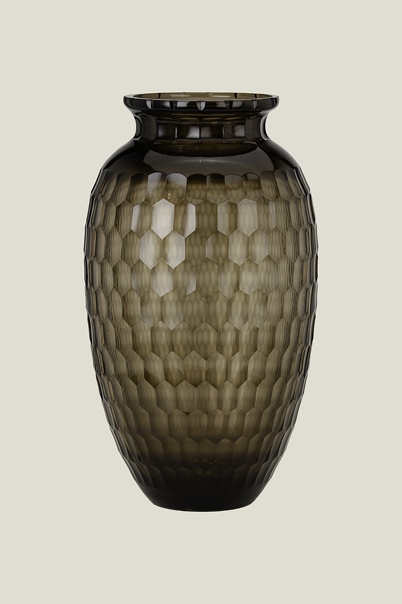 Smokey Quartz cutwork vase